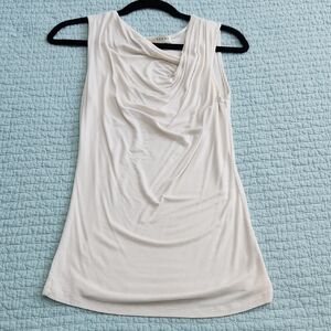 Kenar Cream Drape Neck Top M